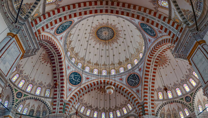 Fototapeta na wymiar Fatih Mosque Interior