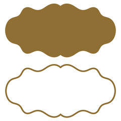 aesthetic label shape and border line