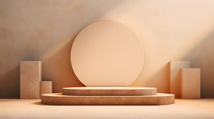 Centered podium in minimalist setup.