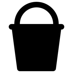 bucket icon, simple vector design - obrazy, fototapety, plakaty