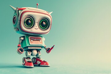 Robo-Buddy - A Cute, Futuristic Robot with a Smile Generative AI