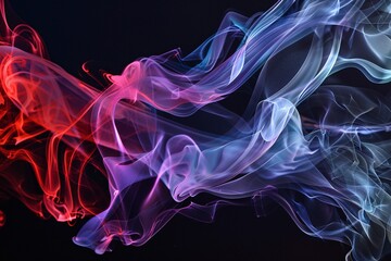 Purple and Red Smoke Rings A Celebration of the Monthly Full Moon Generative AI