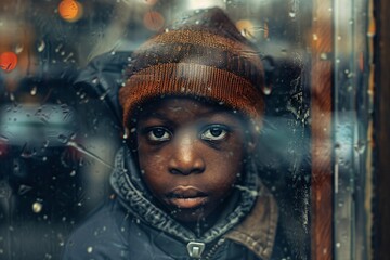 Fall Fashion A Young Boy's Cozy Outfit Generative AI