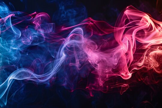 Pink and Purple Smoke A Tribute to the Monthly Full Moon Generative AI