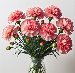 Obraz premium carnation on white background