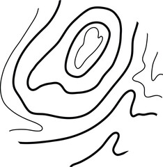 Obraz premium Topographic Map Lines