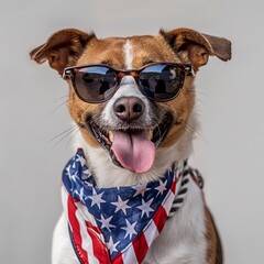 Sunglasses and Bandana-Wearing Dog A Cool and Trendy Pet Generative AI