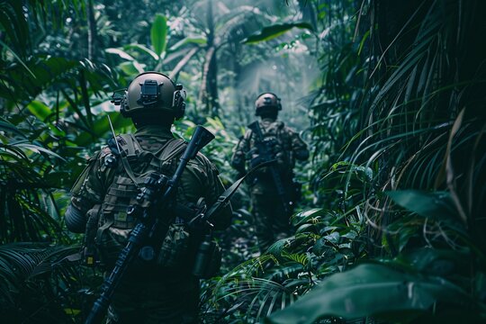 Green Berets in the Jungle A Tribute to Veterans and Memorial Day Generative AI