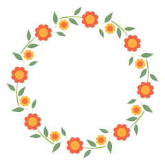 Hand drawn card with decorative floral frame, vector illustration for greeting card, invitation template. Retro, vintage lettering banner, poster, background.