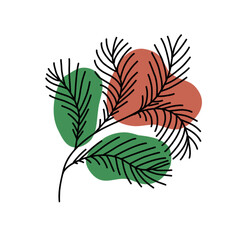 Digital illustration of flowers isolated on white background.