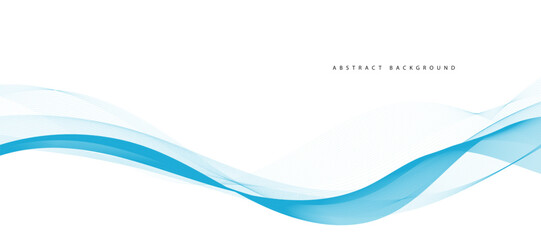 Abstract smooth flowing blue wavy design background