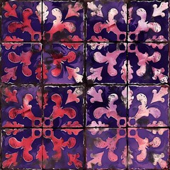 Elegant Renaissance: Regal Motifs in Opulent Tile Patterns, Background, Hand Edited with Generative AI