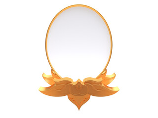 Kbach Khmer Frame 3d Golden mockup 