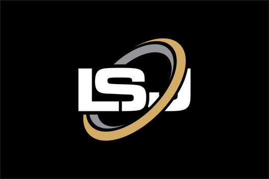 LSJ creative letter logo design vector icon illustration	