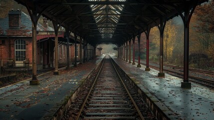 Convey the poignancy of a goodbye at an old train station, where every farewell is a story of sadness
