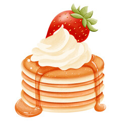 pancakes with strawberry