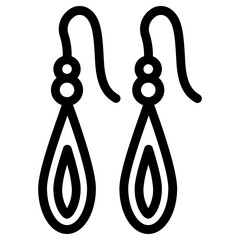 earrings icon, simple vector design