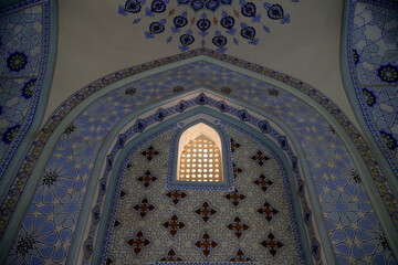 Interior Kok Gumbaz Mosque in Shahrisabz, Uzbekistan