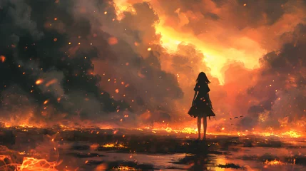 Foto op Canvas beautiful anime style illustration, ideal for illustrating books © AnimeUtopia