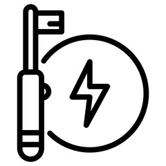 electric brush icon, simple vector design - obrazy, fototapety, plakaty
