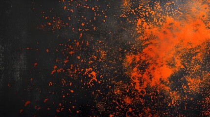 Bold Color Contrast: Orange Gradient on Grainy Black Texture