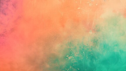 Vibrant Abstract Gradient: Orange, Teal, Green & Pink Background