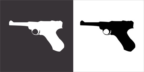 Illustration vector graphics of gun icon.