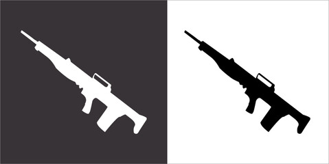 Illustration vector graphics of gun icon.
