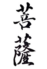 筆文字「菩薩」