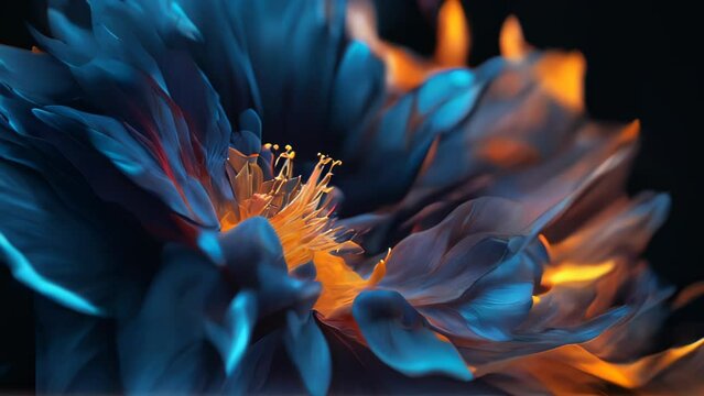 Beautiful glowing flower close-up