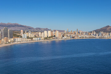 Fototapeta premium Benidorm, Spain -January 8 2024 