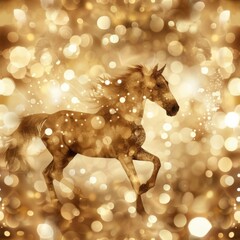 Tile pattern texture repeat golden horse sparkle luxury