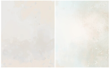 Abstract Marble Surface. Trendy Abstract Painted Vector Layouts.  Background with Irregular Brush Strokes. Watercolor Backgrounds Made of Light Blue and Warm Gray Stains. No text. RGB.