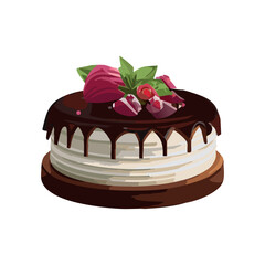 Cake vector illustration on white background