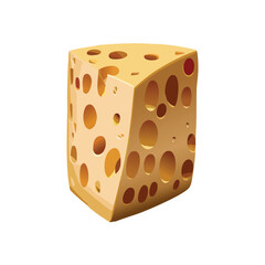 Cheese vector illustration on white background