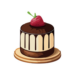 Cake vector illustration on white background