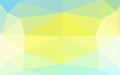 Light Green, Yellow vector shining triangular template.