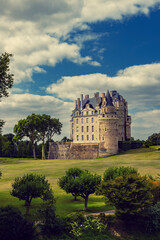 Fototapeta na wymiar Chateau de Brissac, Brissac-Quince, Pays de la Loire, France