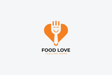 Food love minimal logo
