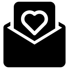 love letter icon, simple vector design