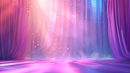 Design a 3D animation of a backdrop background for an online sale event hosted by a female entrepreneur