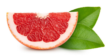 Isolated grapefruit with leaf