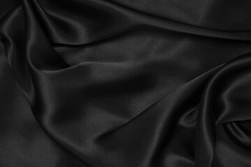 Black fabric textile texture background