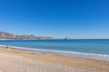 Benidorm, Spain -January 8 2024 "Beautiful coast of south spain during the sunrise"