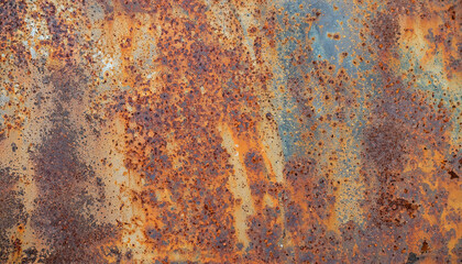 Abstract corroded colorful rusty metal background, rusty metal texture; old surface; rich iron wallpaper