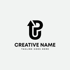 Creative Letter UP with upper Arrow logo design