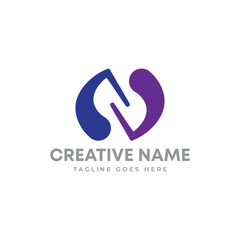 Creative Letter N logo design