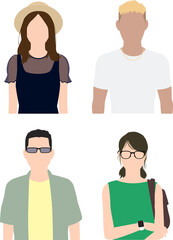 人物シルエット⑯