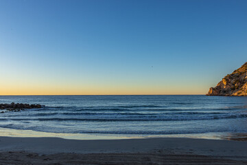Benidorm, Spain -January 8 2024 "Beautiful coast of south spain during the sunrise"