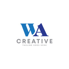 Creative Letter WA logo design